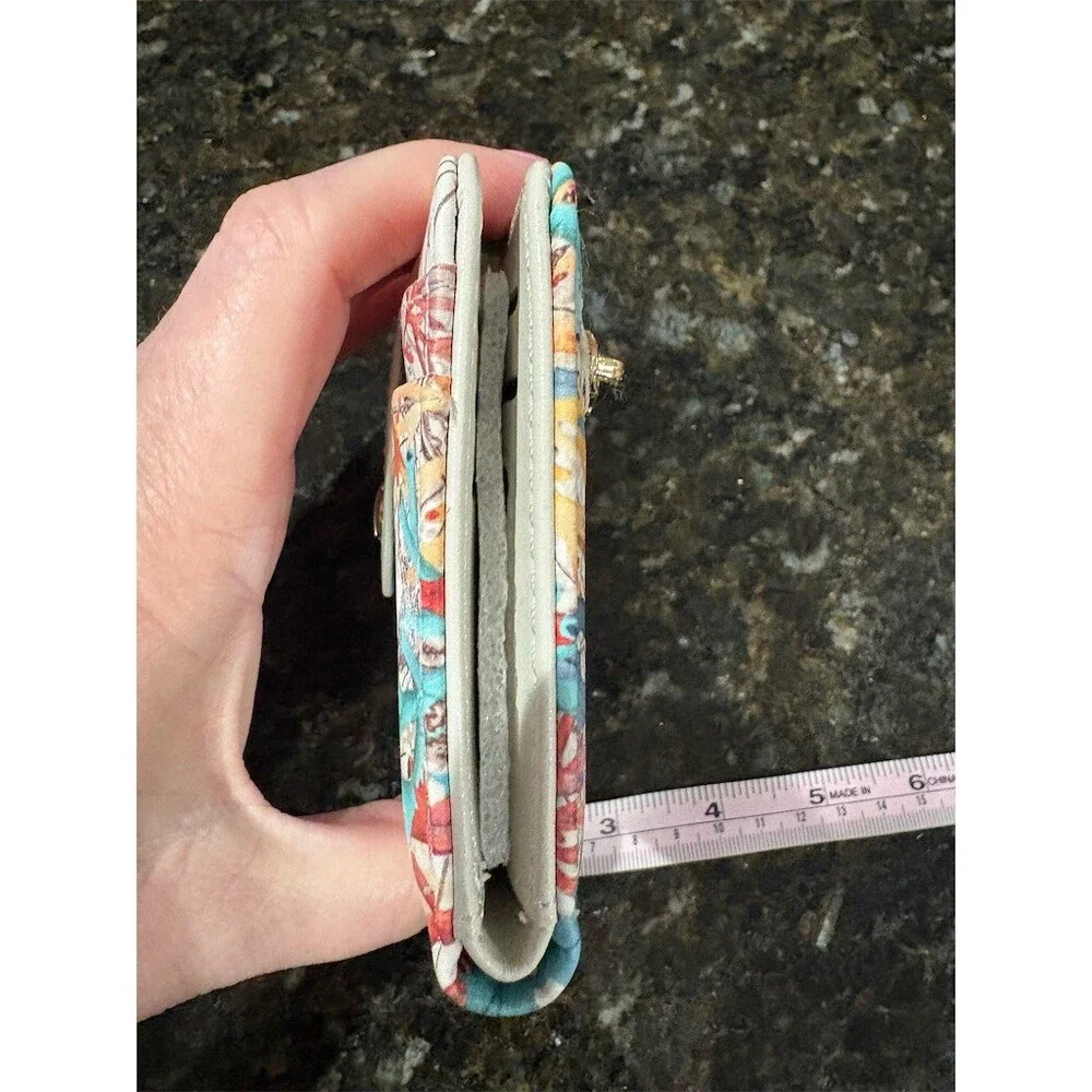 Unbranded Wallet Womens Multicolor Sea Turtle Nautical RFID Bifold Zip - Picture 2 of 6